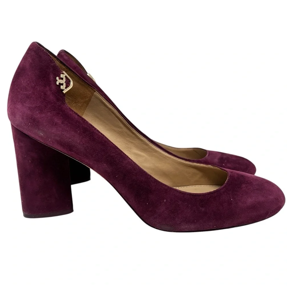 Tory Burch Plum Suede Heels